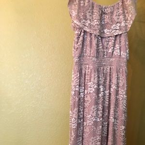 Lacey pink/nude spring/summer maxi dress